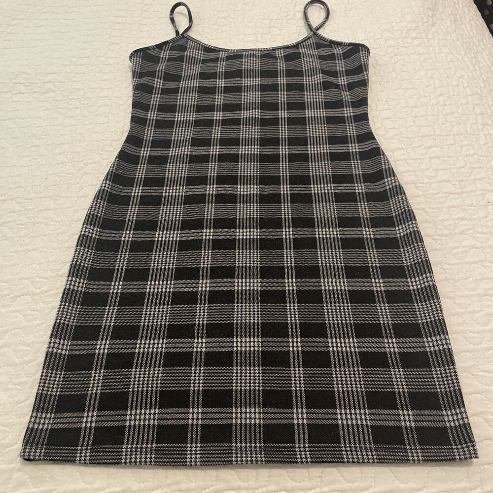 womens medium M 4/6 21 Plaid Mini Dress Casual Clueless Whimsy Academia Y2K fall